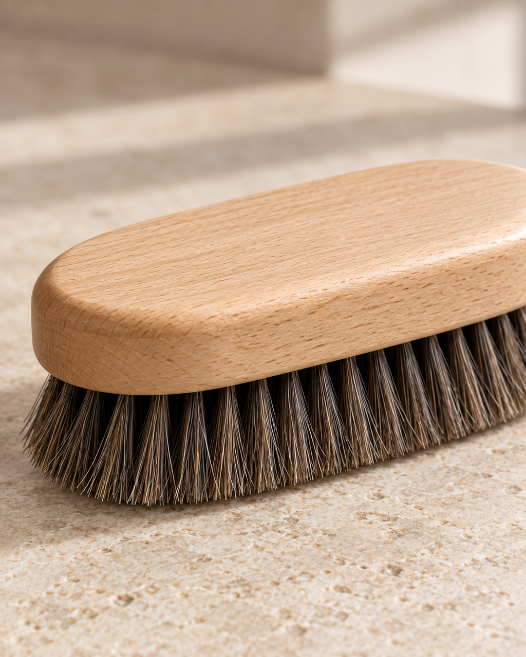 Koa Shoe Brush - detail