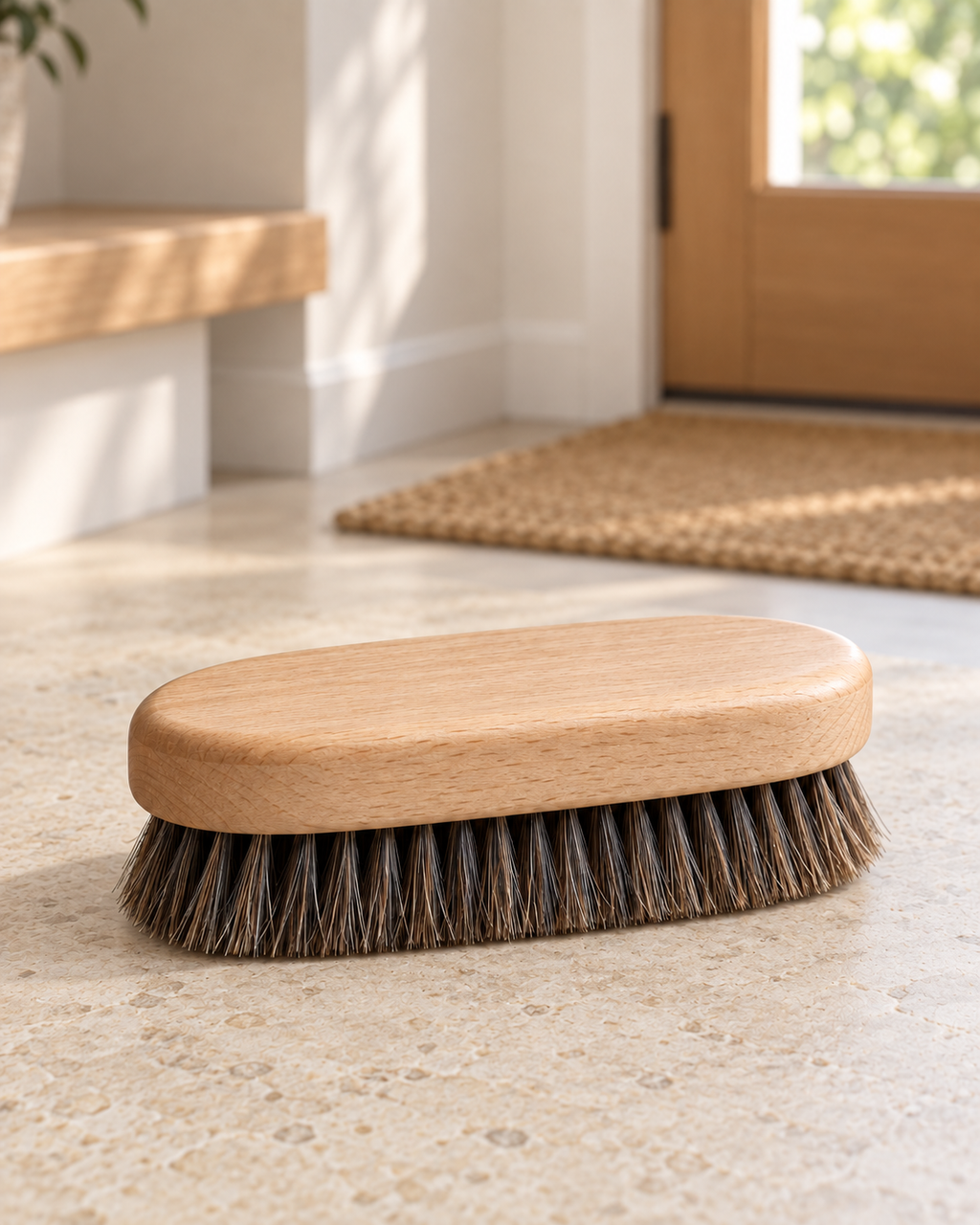 Koa Shoe Brush - scene