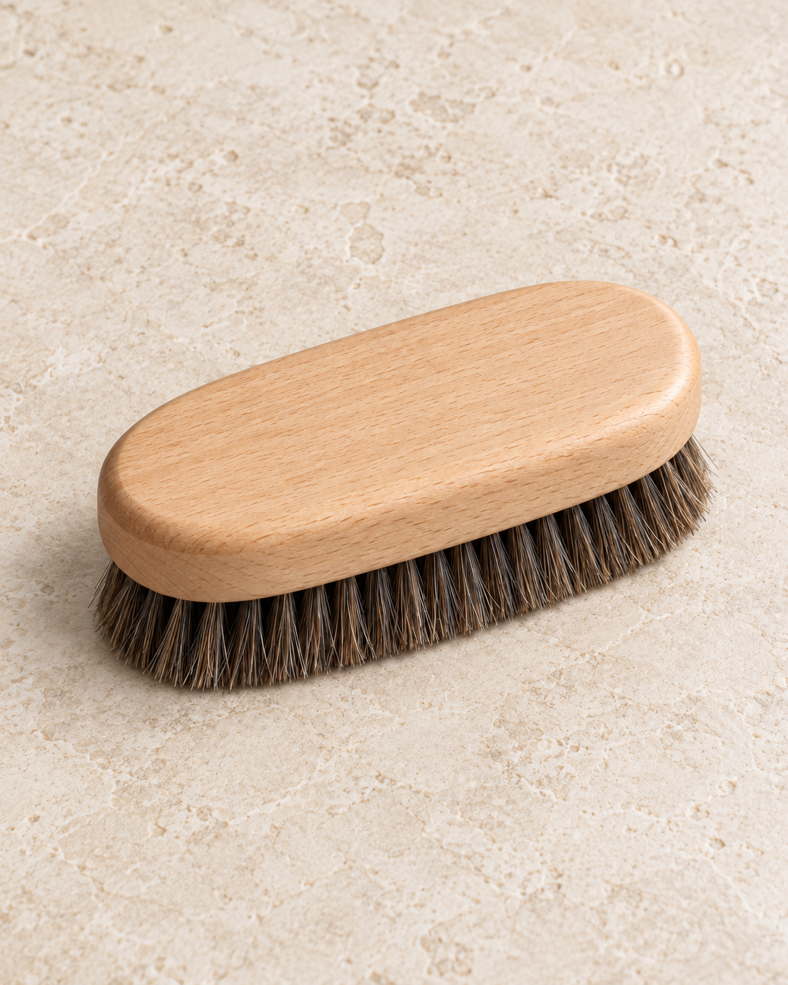 Koa Shoe Brush - angle